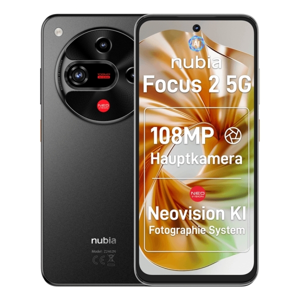 ZTE Nubia Focus 2 5G Smartphone Pantalla 6,7" - 8+12 GB RAM - 256 GB - 120 Hz- Bateria 5000 mAh - Color Negro