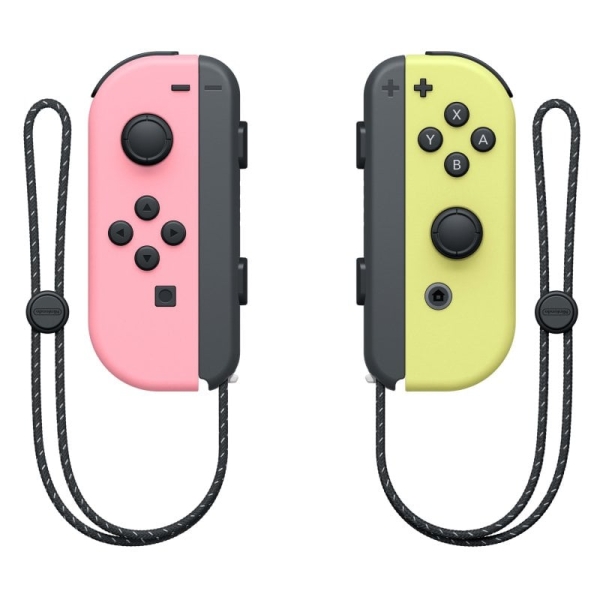 Nintendo Set de 2 Mandos Joy-Con Izquierdo/Derecho para Nintendo Switch - Bluetooth 3.0+HS - Autonomia hasta 20h - Vibracion HD - NFC para Amiibo - Camara Infrarroja - Color Rosa y Amarillo