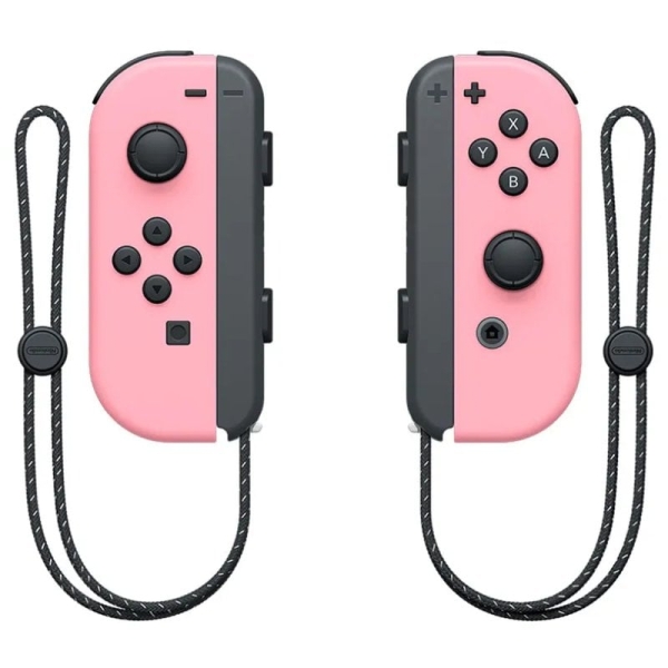 Nintendo Set de 2 Mandos Joy-Con Izquierdo/Derecho para Nintendo Switch - Bluetooth 3.0+HS - Autonomia hasta 20h - Vibracion HD - NFC para Amiibo - Camara Infrarroja - Color Negro y Rosa