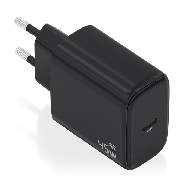 Aisens Cargador GAN 45W - USB-C PD3.0 QC4.0 - Color Negro