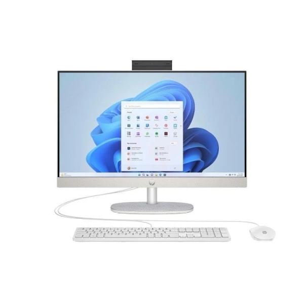 HP 27-CR0105NS All-in-One Intel Core i5-1335U - 8GB DDR4 - 512GB SSD - 27" FHD Tactil - Windos 11 Home - Color Blanco + Teclado QWERTY (ES) y Raton