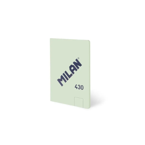 Milan 430 Libreta Encolada Formato A6 Hojas Blancas - 48 Hojas de 95 gr/m2 - Microperforado - Tapa Blanda - Color Verde