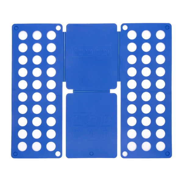 Innovagoods Doblador de Ropa - Polipropileno - Plegable - Uso Sencillo - Compacto - 24x59x1cm - Color Azul