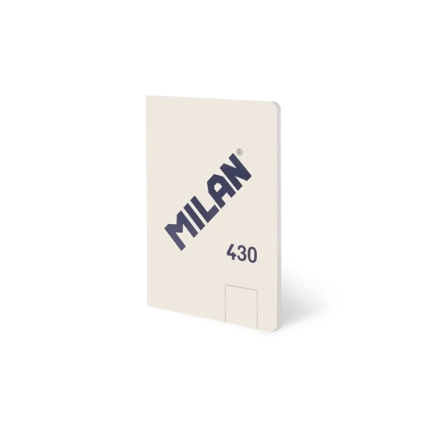 Milan 430 Libreta Encolada Formato A5 Hojas Blancas - 48 Hojas de 95 gr/m2 - Microperforado - Tapa Blanda - Color Beige