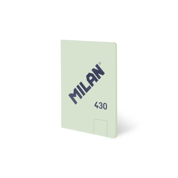 Milan 430 Libreta Encolada Formato A5 Hojas Blancas - 48 Hojas de 95 gr/m2 - Microperforado - Tapa Blanda - Color Verde