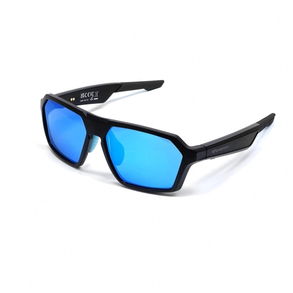 Energy Sistem FlowBeat Sport Music Gafas Bluetooth - Cristales Polarizados con Proteccion UV400 - Vision Nitida y Sin Reflejos - Reproduccion de Musica - Microfono y Asistente de Voz - IPX5 - Control Tactil - Autonomia 5 horas - Color Negro