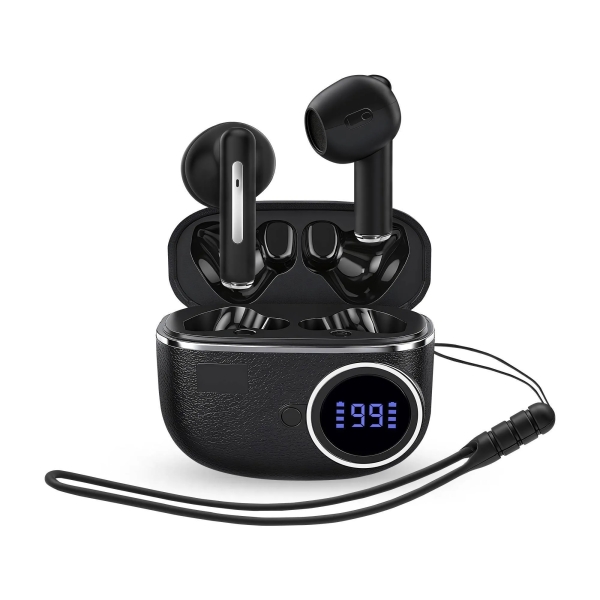 Energy Sistem ChargeView TWS Auriculares - Bluetooth 5.4 - Tecnologia True Wireless - 20h Autonomia - Display con Estado de Bateria - Color Negro