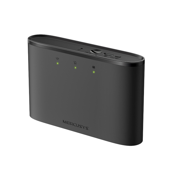 Mercusys MT110 Router 4G WiFi Portatil - Velocidad hasta 150 Mbps - Bateria 2200 Mah para 10 Horas de Uso - Conexion Hasta 10 Dispositivos - Color Negro