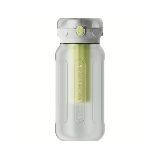 Xiaomi Sport Water Bottle Botella Deportiva 1L - Tritan de Grado Alimentario - Tapa de Apertura Rapida con Boton - Sistema Antigoteo y Bloqueo Automatico - Filtro Extraible para Te o Frutas - Asa de Silicona - Color Gris