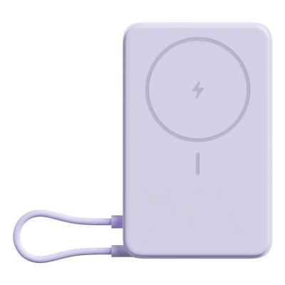 Xiaomi Magnetic Power Bank 10000 con Soporte Integrado - Carga Inalambrica Magnetica - 20W Max - USB C Bidireccional - 5900 mAh / 37 Wh - Pantalla Integrada - Diseño Compacto - Color Purpura