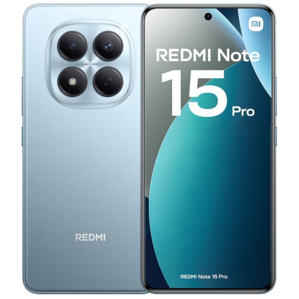 Xiaomi Redmi Note 15 Pro Smartphone Pantalla Amoled 6.77" 120Hz - 8GB -256GB - Camara 200 MP OIS + 32 MP - MediaTek Helio G200 Ultra - Bateria 6500 mAh con Carga 45W - IP65 - Color Azul