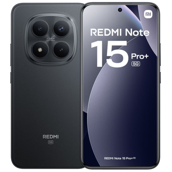Xiaomi Redmi Note 15 Pro+ 5G Smartphone Pantalla AMOLED 6.83" 1.5K 120Hz - 8Gb - 256GB - Snapdragon 7s Gen 4 - Camara 200 MP OIS + 8 MP - Bateria 6500 mAh con Carga 100W HyperCharge - IP68 - Color Negro