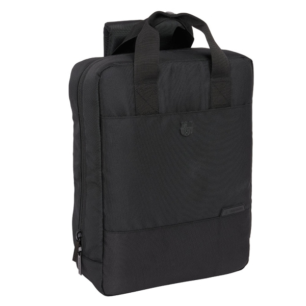 Safta F.C.Barcelona Premium Mochila para Portatil hasta 13.3" - Conector USB - Bolsillo Interior - Ergonomica - Cinta para Maleta - Asa Superior - 12.45L - 290x110x390mm - Color Negro