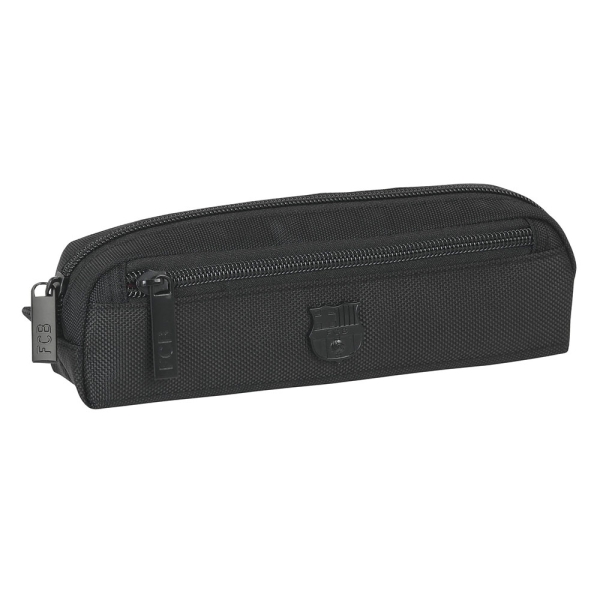 Safta F.C.Barcelona Premium Portatodo - Cremallera - Bolsillo Frontal - 0.5L - 210x40x60mm - Color Negro