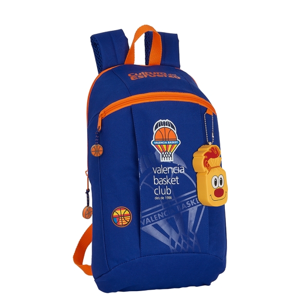 Safta Valencia Basket Mini Mochila - Hombreras Acolchadas - 8.5L - Asa Superior - Bolsillo Frontal - Ergonomia - Ligera y Practica - 220x100x390mm - Color Azul Oscuro