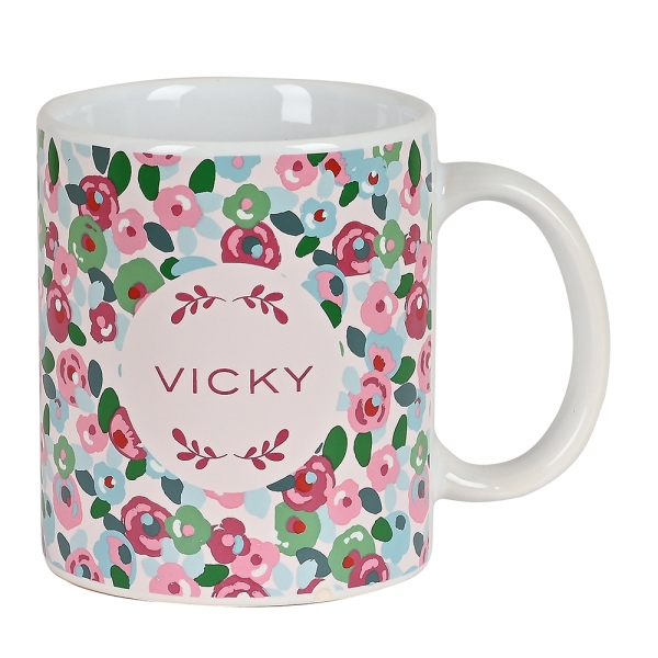 Safta Vmb Rosebloom Taza Ceramica de 350ml - Color Blanco
