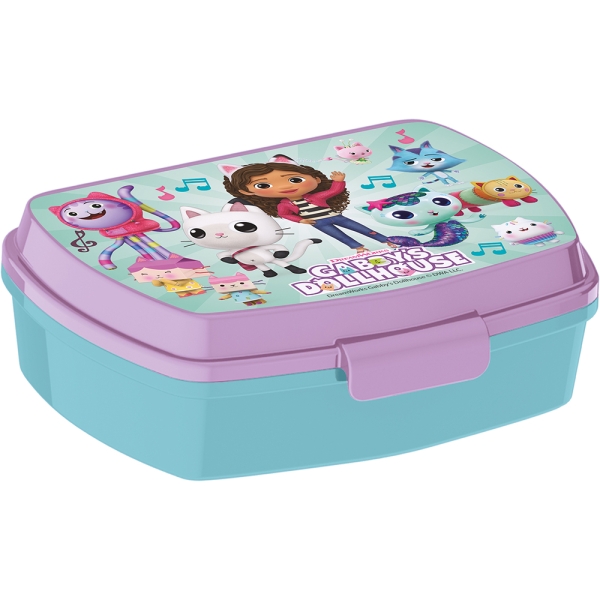 Safta Gabby's Dollhouse Party Sandwichera - PVC sin BPA - Cierre Hermetico a Presion - Rectangular - Color Azul