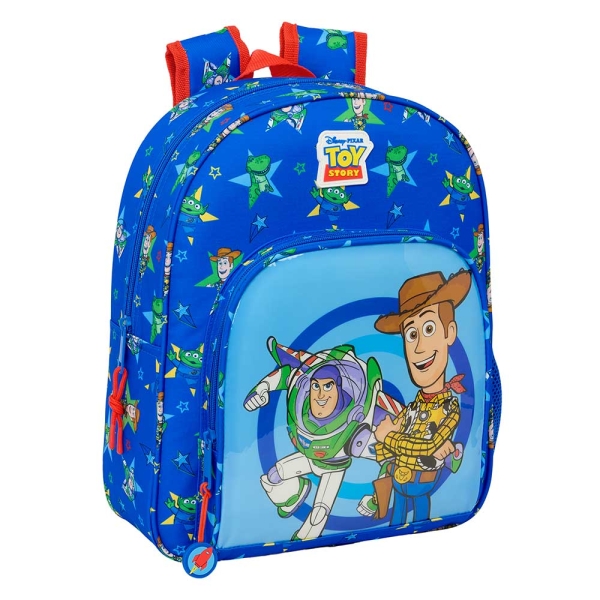 Safta Toy Story Good Vibes Mochila Infantil - Adaptable a Carro - Bolsillos Laterales - Hombreras Acolchadas - Bolsillo Frontal - Asa Superior - 9.5L - 280x100x340mm - Color Azul