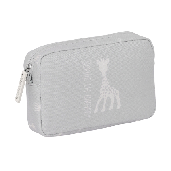 Safta Sophie la Girafe Mum Neceser de 1.43L - Compartimento con Cremallera - Resistente al Agua - Compacto - Ideal para Viajes - 200x55x130mm - Color Gris Claro