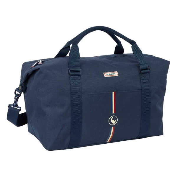Safta el Ganso Eclipse Bolsa de Deporte - Bandolera Ajustable - Bolsillo Frontal - Interior Forrado - Cremalleras Bidireccionales - Bolsillos Internos - 43.35L - 500x220x290mm - Color Azul Marino