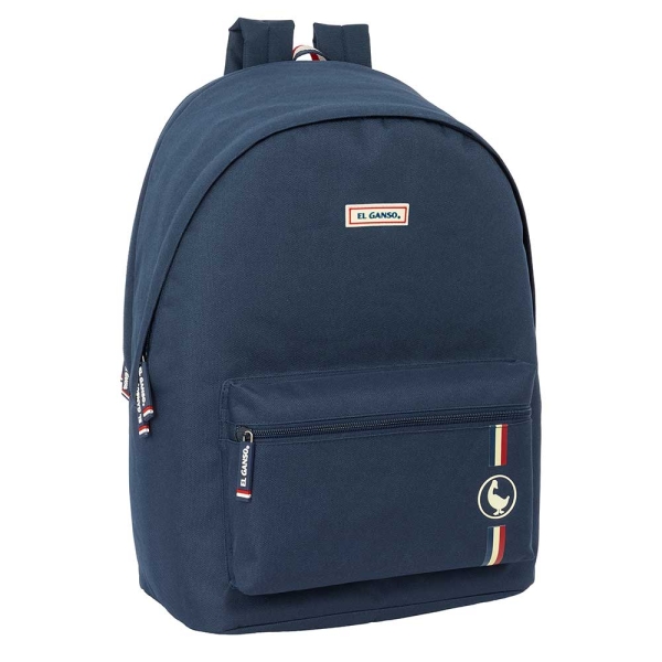 Safta el Ganso Eclipse Mochila para Portatil hasta 15.6" - Antirrobo - Conector USB - Base Acolchada - Tirador Doble - Ergonomica - Asa Superior - 24.55L - 310x180x440mm - Color Azul Marino