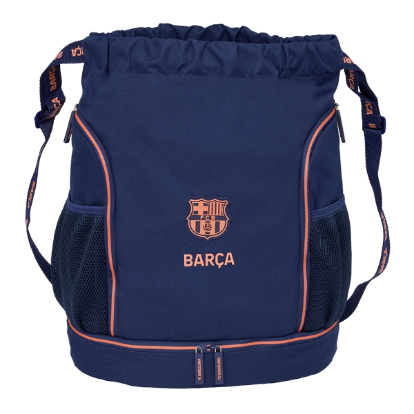 Safta F.C.Barcelona 2ª Equipacion Saco Mochila - Bolsillo Interior con Cremallera - Bolsillos Laterales - Hombreras Ajustables - 21.93L - 340x150x430mm - Color Azul Marino