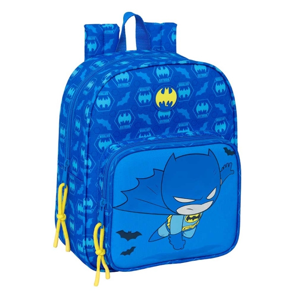 Safta Batman Preescolar Mochila Guarderia - Adaptable a Carro - Cremallera - Tarjeta de Identificacion - Asa Superior - 6L - 220x100x270mm - Color Azul