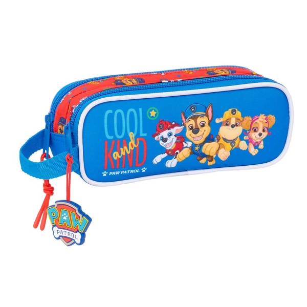 Safta Paw Patrol Cool Portatodo - 2 Compartimentos con Cremalleras - Asa Lateral - 1L - 210x60x80mm - Color Azul