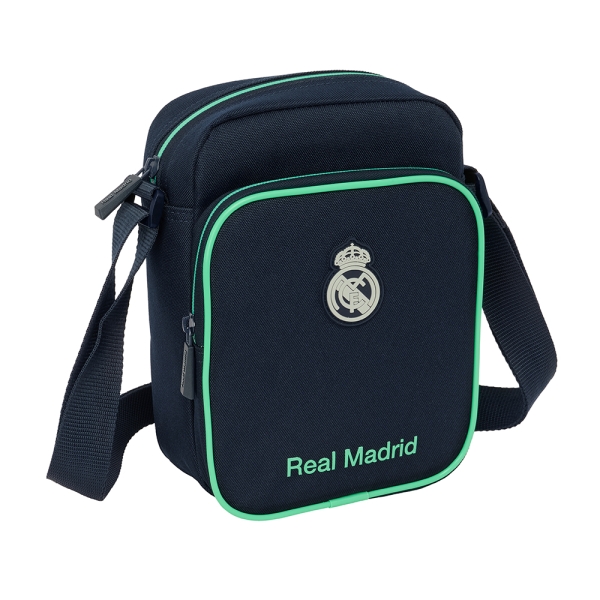 Safta Real Madrid 2ª Equipacion 25/26 Bandolera - Cremallera - Bolsillo Frontal - Bandolera Ajustable - Compartimento Trasero con Velcro - 2L - 160x60x220mm - Color Azul Marino