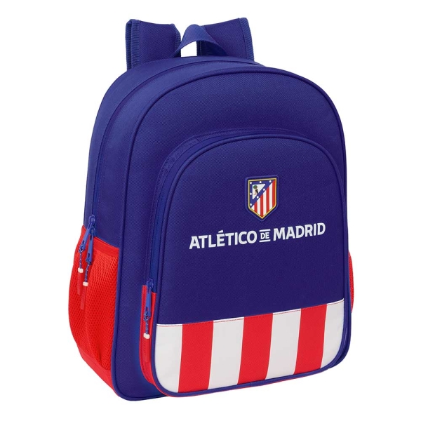 Safta Atletico de Madrid Mochila - Adaptable a Carro - Bolsillos Laterales - Doble Tirador - Hombreras Acolchadas - Asa Superior - 15L - 320x120x380mm - Color Azul Marino