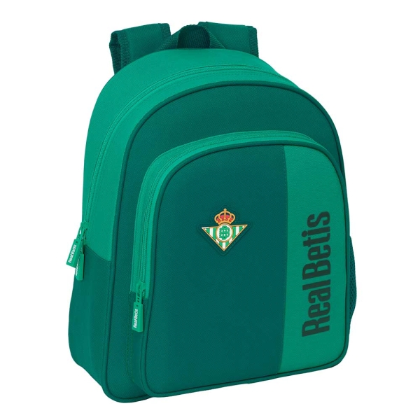 Safta Real Betis Balompie Mochila Infantil - Adaptable a Carro - Bolsillos Laterales - Hombreras Acolchadas - Bolsillo Frontal - Asa Superior - Resistente al Agua - 10L - 280x100x340mm - Color Verde