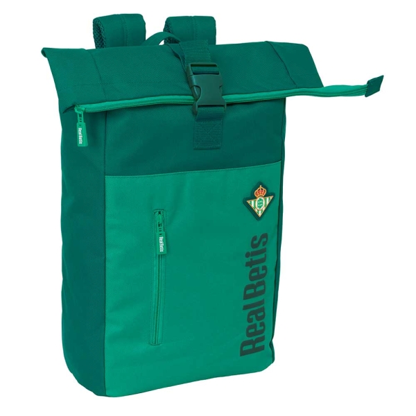 Safta Real Betis Balompie Mochila para Portatil hasta 15.6" - Cremallera - Interior Acolchado - Repelente al Agua - Hombreras Ergonomicas - Asa Superior - 280x130x420mm - Color Verde