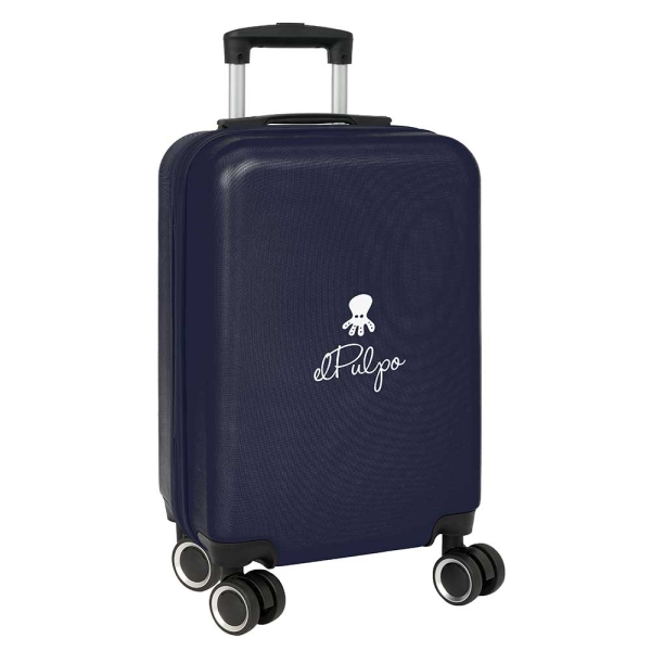 Safta el Pulpo Maleta Trolley de Cabina 20” - Cierre con Candado - Organizacion con Panel - Cintas con Cierre PVC - Mango Extensible Ajustable - 40.1L - 345x200x550mm - Color Azul Marino
