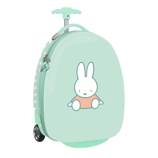 Safta Miffy Friends Maleta Trolley Infantil 16” - Interior con Bolsillo - Ruedas Suaves - Cintas con Cierre PVC - Material Resistente y Ligero - 27.7L - 280x230x430mm - Color Azul Claro