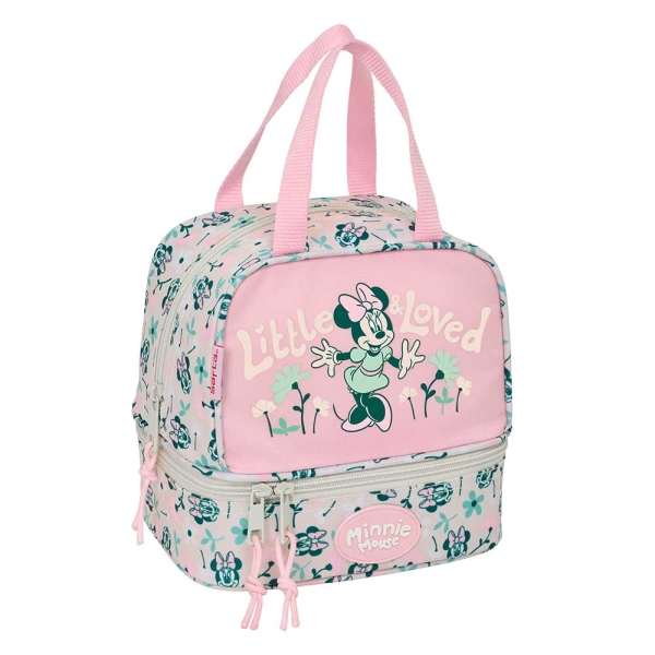 Safta Minnie Mouse Minty Portameriendas de 6L - Asas Superiores - 200x150x200mm - Color Rosa Pastel