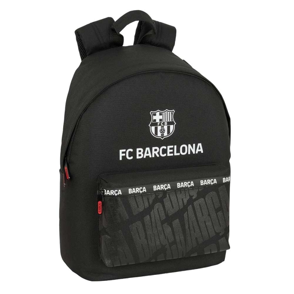 Safta F.C.Barcelona Mochila para Portatil hasta 14.1" - Interior Acolchado - Bolsillo para Tablet - Tirador Doble - Hombreras Ergonomicas - Espalda Transpirable - 20L - 310x160x410mm - Color Negro