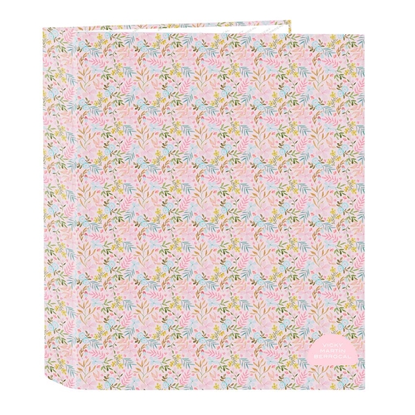 Safta VMB Carpeta con 4 Anillas 40mm - Tapas Duras Forradas - Formato Folio - 270x60x330mm - Color Rosa