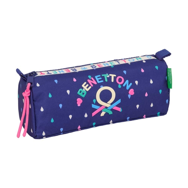 Safta Benetton Drop Portatodo - Cremallera - 1.20L - 210x70x80mm - Color Azul Oscuro
