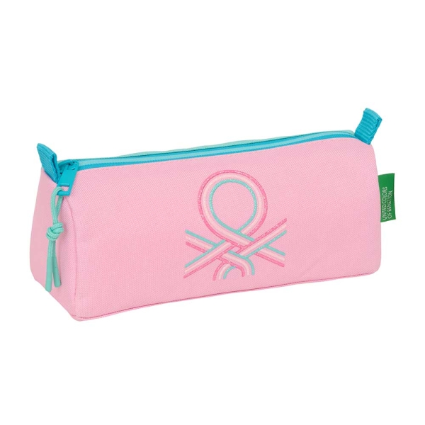 Safta Benetton Dolce Portatodo - Cremallera - 1.20L - 210x70x80mm - Color Rosa Pastel