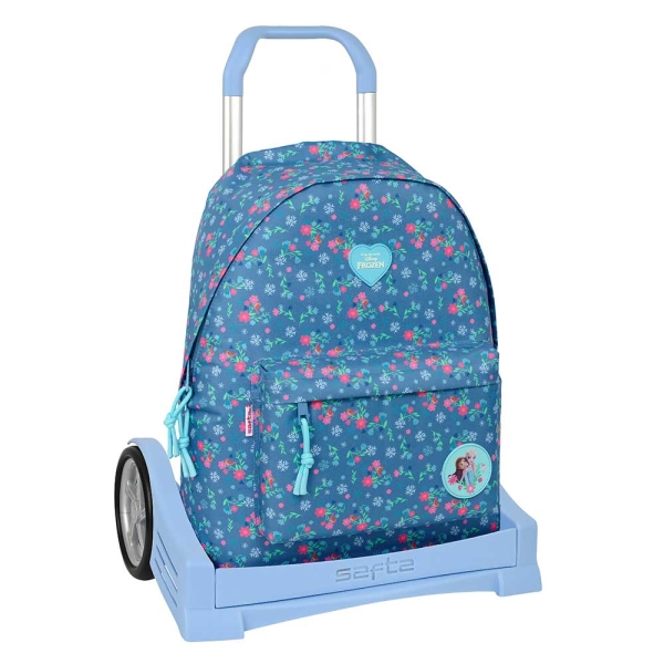 Safta Frozen Mochila para Portatil hasta 14.1" - Portabotellas - Tirador Doble - Espalda Acolchada - Asa Superior - Mochila Extraible - Alto Abierto de 85cm - 17.35L - 310x130x430mm - Color Azul
