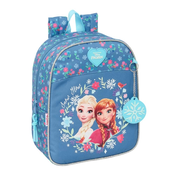 Safta Frozen Mochila Guarderia - Adaptable a Carro - Cremallera - Tarjeta de Identificacion - Asa Superior - 6L - 220x100x270mm - Color Azul