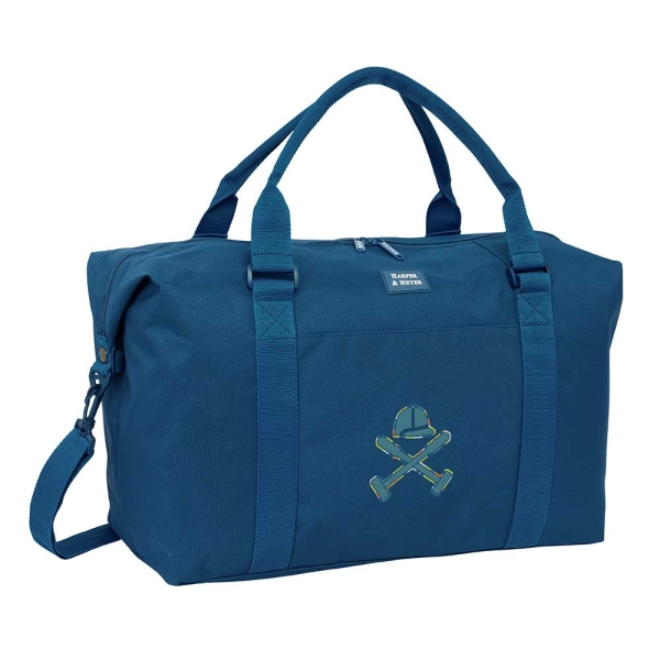 Safta Harper and Neyer Bolsa de Deporte - Bandolera Ajustable - Cierre de Iman - Interior Forrado - Cremalleras Bidireccionales - Asa Forrada - 43.35L - 500x220x290mm - Color Azul Marino