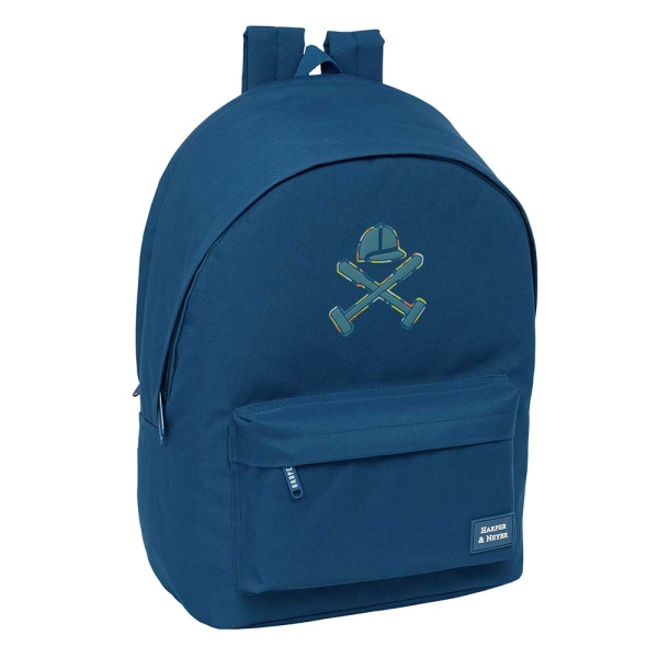 Safta Harper and Neyer Mochila para Portatil hasta 15.6" - Conector USB - Base Acolchada - Tirador Doble - Hombreras Ergonomicas - Asa Superior - 24.55L - 310x180x440mm - Color Azul Marino