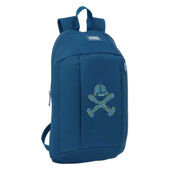 Safta Harper and Neyer Mini Mochila - Hombreras Acolchadas - Facil Acceso - Asa Superior - Uso Diario - 8.5L - Ergonomia - Ajustables - Seguridad - Versatil - 220x100x390mm - Color Azul Marino