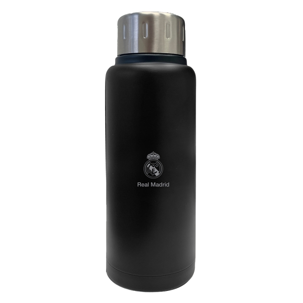 Safta Real Madrid Premium Botella Termo de 500ml - Acero Inoxidable - 70x225mm - Color Negro
