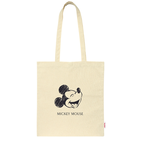Safta Mickey Mouse Tote Bag Bolsa de Tela - Asas de Mano - Color Beige