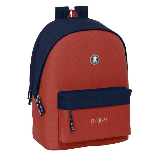 Safta el Pulpo Caldera Mochila para Portatil hasta 15.6" - Conector USB - Base Acolchada - Tirador Doble - Hombreras Ergonomicas - Asa Superior - 24.55L - 310x180x440mm - Color Rojo Oscuro