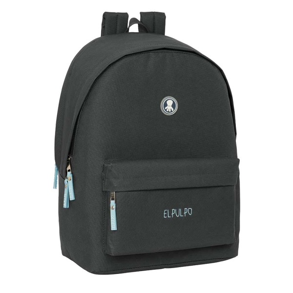 Safta el Pulpo Grafito Mochila para Portatil hasta 15.6" - Alojamiento Antirrobo - Conector USB - Capacidad 24.55L - Bolsillo Frontal - Base Acolchada - Asa Superior - 310x180x440mm - Color Negro