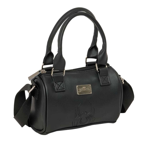 Safta Spider-Man Bolso - Cremallera - Interior Forrado - Asas y Bandolera Ajustables - 1.20L - Funcional y Practico - 160x75x100mm - Color Negro