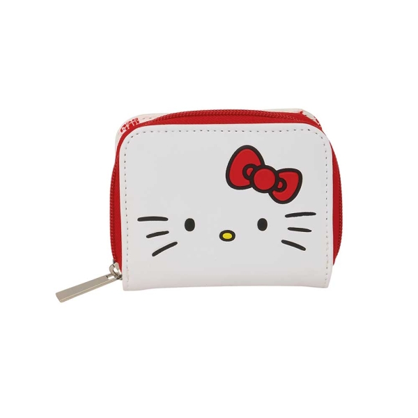 Safta Hello Kitty Monedero con Billetera - Compartimento para Billetes y Tarjetas - Cierre con Iman - Compartimento para Monedas - 0.10L - 110x20x95mm - Color Blanco
